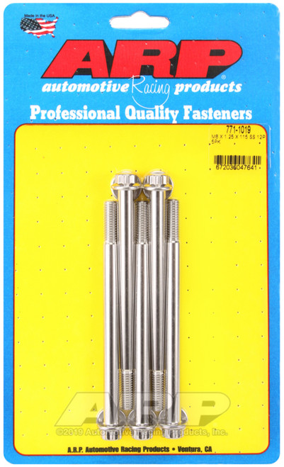 ARP M8 x 1.25 x 115 12pt Stainless Steel Bolts (5/pkg) - 771-1019 Photo - Primary