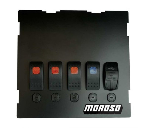 Moroso 99-04 Mazda Miata NB Radio/HVAC Pocket Block Off Plate With Switches - 74317 User 1