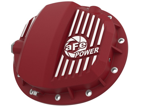 aFe Pro Series GMCH 9.5 Rear Diff Cover Red w/ Machined Fins 19-20 GM Silverado/Sierra 1500 - 46-71140R Photo - Primary