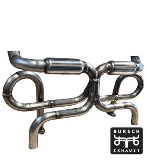 Bursch Exhaust W/ Split Dual Mufflers, 356B/356C (61-65)