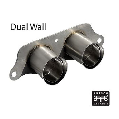 Bursch Porsche GT3-Style Exhaust Tips-Dual Wall