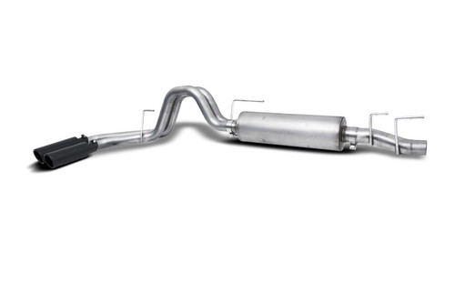 Gibson 21-22 Ford F150 2.7/3.3L 3/2.5in Cat-Back Dual Sport Exhaust System Stainless - Black Elite - 69224B Photo - Primary