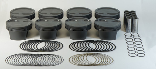 Mahle MS Piston Set GM LS 376ci 4.065in Bore 3.622in Stk 6.125in Rod .927 Pin -12cc 9.3 CR - 930224565 Photo - Primary