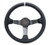 NRG Carbon Fiber Steering Wheel (350mm) Leather Trim w/Gold Stiching/Center Mark - RST-036CF-GD