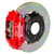 Brembo 99-07 Evo VI/VII/VIII/IXRear GT BBK 4 Piston Cast 2pc 328x28 2pc Rotor Slotted Type1-Red - 2C2.6007A2 Photo - Primary