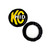 KC HiLiTES 8in. Round Soft Cover HID (Pair) - Black w/Yellow Brushed KC Logo - 5818 Photo - Unmounted