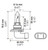 Hella 9005/HB3 12V 100W P20d T4 Halogen Bulb - 9005 100W Technical Drawing