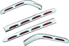 Kuryakyn #3202 - L.E.D. Saddlebag Molding Set 4 Piece 01-10 GL1800 Chrome