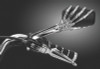 Kuryakyn #1759 - Skeleton Hand Mirrors Chrome/Black