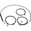LA Choppers #LA-8059KT-19M - Standard Midnight Braided Handlebar Cable/Brake Line Kit - 18"-20" Ape Hangers - '23-'25 Touring