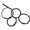 LA Choppers #LA-8059KT2-08B - Complete Black Vinyl Braided Handlebar Cable/Brake Line Kit - Stock Handlebars - '23-'25 Touring
