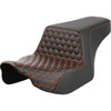 Saddlemen #823-07-17703 - Step-Up Seat - Front Honeycomb - Orange Stitching - FL '23-'24