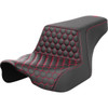 Saddlemen #823-07-17704 - Step-Up Seat - Front Honeycomb - Red Stitching - FL '23-'24