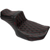 LE Pera #LV-587DLDD-R01 - Tailwhip Daddy Long Legs Seat - Red Double Diamond Stitch - FLH/FLT '23-'25
