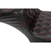 LE Pera #LV-587DLDD-R01 - Tailwhip Daddy Long Legs Seat - Red Double Diamond Stitch - FLH/FLT '23-'25