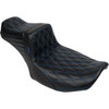 LE Pera #LV-587DLDD-BE01 - Tailwhip Daddy Long Legs Seat - Blue Double Diamond Stitch - FLH/FLT '23-'25