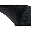 LE Pera #LV-587DLDD-BE01 - Tailwhip Daddy Long Legs Seat - Blue Double Diamond Stitch - FLH/FLT '23-'25