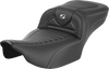 Saddlemen Roadsofa Extended Reach Seat - without Backrest - Tuck-n-Roll - Carbon Fiber - FLTR/FLHX '23-'24