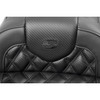 Saddlemen #823-07-20600 - RoadSofa™ Seat - without Backrest - Carbon Fiber - Lattice Stitch - FLTR/FLHX '23-'24