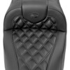Saddlemen #823-07-20600 - RoadSofa™ Seat - without Backrest - Carbon Fiber - Lattice Stitch - FLTR/FLHX '23-'24