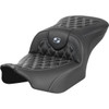 Saddlemen #823-07-20605 - RoadSofa™ Carbon Fiber Seat - w/o Backrest - Lattice Stitch - Silver Stitch - FL/FX '23-'24