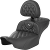 Saddlemen Roadsofa Extended Reach Seat - without Backrest - Lattice Stitch - Gray Stitch - FLTR/FLHX '23-'24