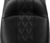 Le Pera #LV-957DLHR2 - Maverick Daddy Long Legs Seat - Without Backrest - Diamond Stitch - HR2 Inlay - FLH/FLT '23-'24
