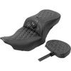 Saddlemen #823-07-206B2 - RoadSofa™ Seat - with Backrest - Carbon Fiber - Lattice Stitch - Gray Stitch - FLTR/FLHX '23-'24