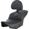 Saddlemen #823-07-189B1 - Roadsofa™ Seat - with Backrest - Honeycomb - Blue Stitch - FLTR/FLHX '23-'24