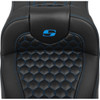 Saddlemen #823-07-190B1 - Roadsofa™ Extended Reach Seat - with Backrest - Honeycomb - Blue Stitch - FLTR/FLHX '23-'24