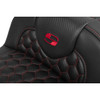 Saddlemen #823-07-190B4 - Roadsofa™ Extended Reach Seat - with Backrest - Honeycomb - Red Stitch - FLTR/FLHX '23-'24