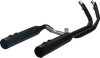 Khrome Werks #200130 - 2-into-2 Dominator Exhaust System with 4-1/2" Mufflers - Black with Race Tip - M8
