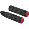 Arlen Ness #500-061 - Diamond Grips - TBW - Red