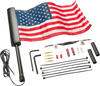 Ciro #70610 - LED Lighted Flagpole - U.S. Flag - Black