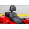 Saddlemen #808-07B-190BRHC - RoadSofa™ Seat - Honeycomb - with Backrest - Extended Reach - Heated - FL '08-'23