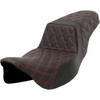 Saddlemen #808-07E-17504 - Step-Up Seat - Lattice Stitch - Red Stitch - Extended Reach - FLH/FLT '08-'23