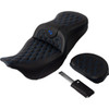 Saddlemen #808-07B-182B1 - Roadsofa™ Seat - with Backrest - Blue Stitch - FL '08-'23
