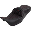 Saddlemen #808-07B-182B8 - Roadsofa™ Seat - with Backrest - Wine Berry Stitch - FL '08-'23