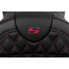 Saddlemen #808-07B-182B8 - Roadsofa™ Seat - with Backrest - Wine Berry Stitch - FL '08-'23