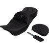 Saddlemen #808-07B-182B2 - Roadsofa™ Seat - with Backrest - Dark Gray Stitch - FL '08-'23
