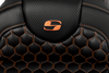 Saddlemen RoadSofa Seat - Honeycomb - Orange Stitch - without Backrest - FLH/FLT '08-'23