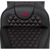 Saddlemen #808-07B-19004 - RoadSofa™ Seat - Honeycomb - Red Stitch - Extended Reach - without Backrest - FLH/FLT '08-'24