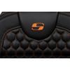 Saddlemen #808-07B-19003 - RoadSofa™ Seat - Honeycomb - Orange Stitch - Extended Reach - without Backrest - FLH/FLT '08-'24