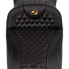 Saddlemen #808-07B-19007 - RoadSofa™ Seat - Honeycomb - Gold Stitch - Extended Reach - without Backrest - FLH/FLT '08-'24