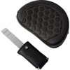 Saddlemen #808-07B-190B7 - RoadSofa™ Seat - Honeycomb - Gold Stitch - with Backrest - Extended Reach - FLH/FLT '08-'24