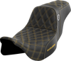 Saddlemen Pro Series SDC Performance Seat - w/o Backrest - Gold Stitch - FLH/FLT '08-'23