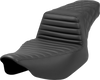 Saddlemen Step-Up Seat - Front Tuck-n-Roll/Rear Lattice - Black - Extended Reach - FL '23-'24