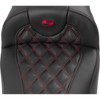 Saddlemen #823-07-207B4 - Roadsofa™ Extended Reach Seat - with Backrest - Lattice Stitch - Red Stitch - FLTR/FLHX '23-'24