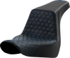 Saddlemen Step-Up Seat - Honeycomb - Blue Stitching - FL/FX '18-'24