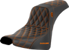 Saddlemen Pro Series SDC Performance Seat - w/o Backrest - Orange Stitch - FXBB/FXST '18-'23